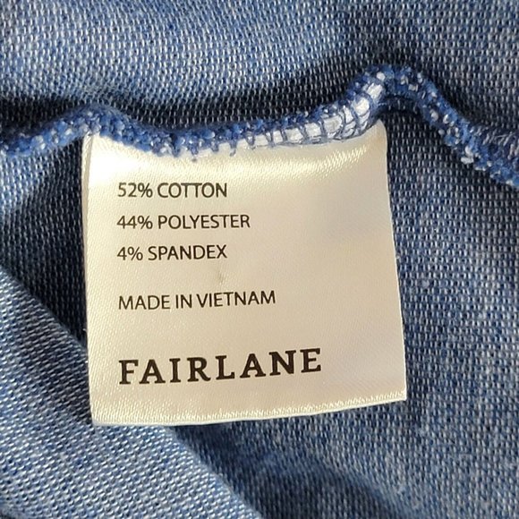 Fairlane Sweater Mens Large Blue 1/4 Zip Long Sleeve Athletic Pullover Shirt - Picture 10 of 11